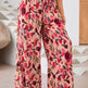 Printed Comfortable Casual High Waist Wide-leg Floral Palazzo Trousers women - EX-STOCK Canada