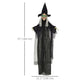 6' Life Size Black Witch Outdoor Halloween Decoration, Halloween Prop W Light Up Eyes EX-STOCK Canada 