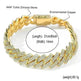 Cubic Copper Inlaid Zircon stone 14mm Diamond Cuban Link Chain necklace - EX-STOCK CANADA