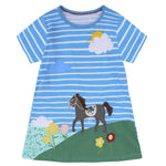 Casual Girls' Skirt gown Cartoon Printed Cotton Dress for kids - EX-STOCK Canada
