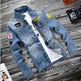 Fashion lapel men's denim jacket jacket men casual Jeans - EX-STOCK CANADA