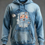 Christmas Pocket Hoodie Loose Pullover Digital Print Sweatshirt EX-STOCK Canada 