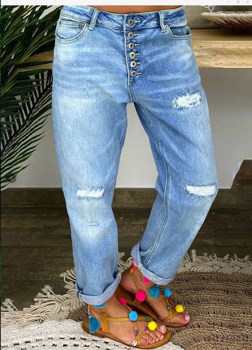 Jeans High-waisted Jeans Summer Jeans Loose Slim Jeans Straight Daddy Pants - EX-STOCK Canada