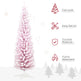 7ft Flocked Christmas Tree, Pencil Artificial Christmas Tree With Realistic Branches EX-STOCK Canada 