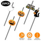Set Of 25Pcs Halloween Party Striped Decorative Straws Disposable Drinking Straws Paper Straw Decor Happy Halloween Ghost Lantern Black Cat Halloween Party Supplies - EX-STOCK Canada