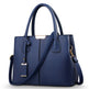 Women's PU Leather Lychee Pattern Shoulder Bag – Portable Crossbody Messenger Bag blue