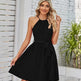 Halter Strapless Dresses For Women Solid Pleated Skirt Summer Beach Sundress - EX-STOCK CANADA