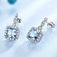 925 Sterling Silver Necklace Sky Blue Topaz Four-Piece Set - EX-STOCK CANADA