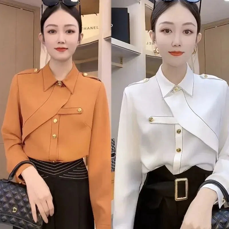 Luxury Professional Business Cooperate Office blouse shirt  for women - EX-STOCK CANADA