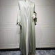 Abaya two piece set Elegant Satin Plain Color Abaya Kimono Open front Abaya Dubai Abaya wear for Middle East Women - EX-STOCK Canada