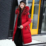 Long Zip up Faux fur Collar Hooded Winter Puffer coat women - EX-STOCK Canada
