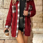 Plaid Woolen Coat Fashion Lapel Single-breasted Mid-length Coat Women's Clothing - EX-STOCK CANADA