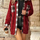 Plaid Woolen Coat Fashion Lapel Single-breasted Mid-length Coat Women's Clothing - EX-STOCK CANADA