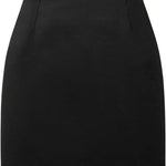 Women's High Waist Plaid Tight Pencil Wool Mini Skirt - EX-STOCK Canada