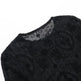 Elegant Slim-fit Tulip Flocking transparent lace top bodycon top women - EX-STOCK CANADA