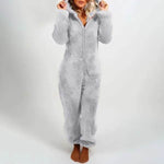 Women Polar Bear Winter hooded pajamas Jumpsuit Lounge wear Sleep wear - EX-STOCK Canada