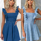 Women's Fashion Casual Denim Mini flared Dress - EX-STOCK Canada