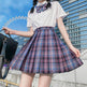 Student Jk Plaid Skirt Preppy Style Mini Pleated Kilt Skirt - EX-STOCK Canada