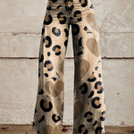 Horn Simulation Denim Trousers Loose Pants For Women 