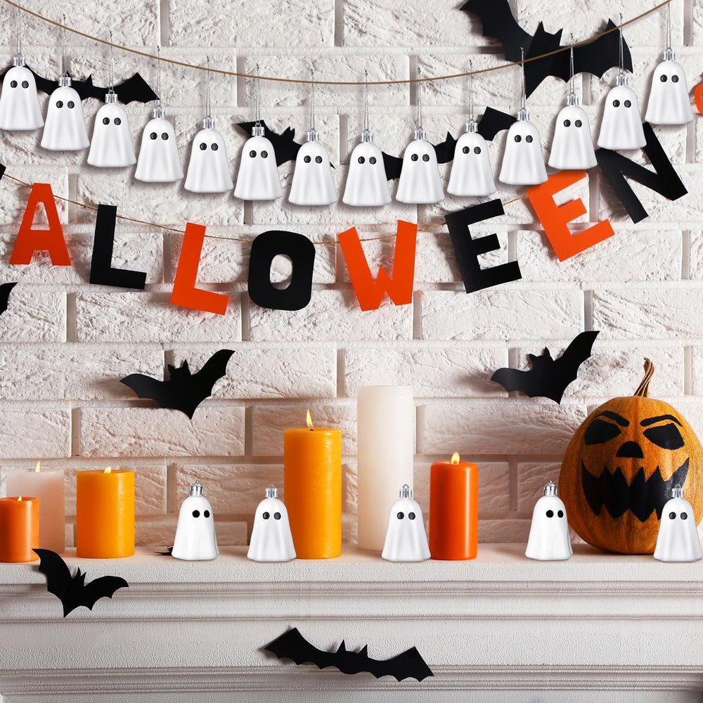 Halloween hanging ghost decorations in multi-pack options – product view 3