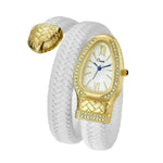 Snake Watch Fashion Quartz Watch Diamond Leather Strap - EX-STOCK CANADA