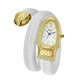 Snake Watch Fashion Quartz Watch Diamond Leather Strap - EX-STOCK CANADA