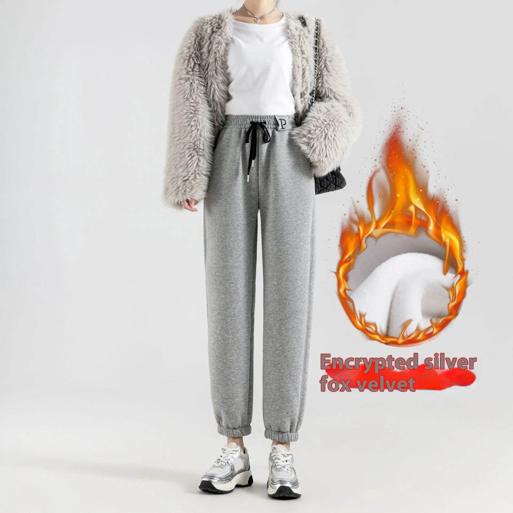 Fleece-lined Casual Harem Drawstring sweat Pants For Women - EX-STOCK Canada