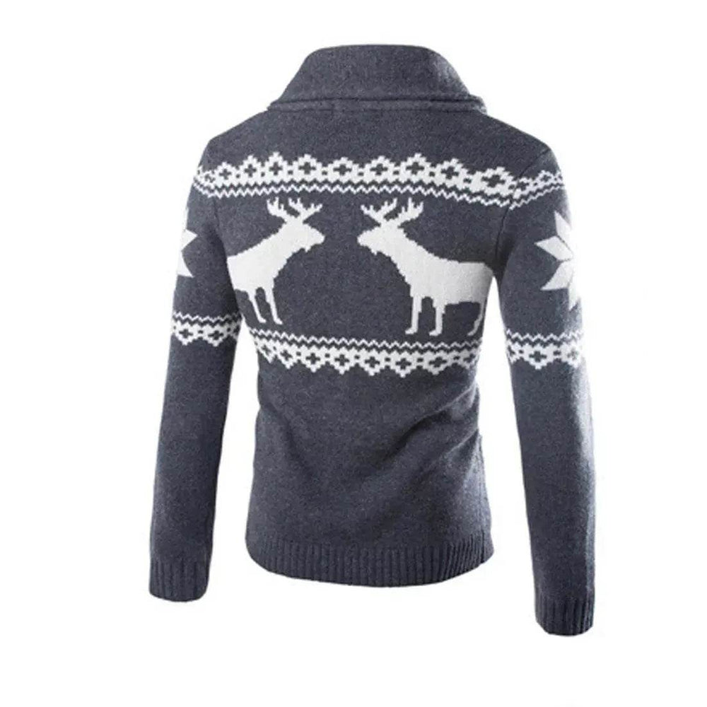 Men's fawn Deer Button Christmas cardigan sweater - EX-STOCK Canada