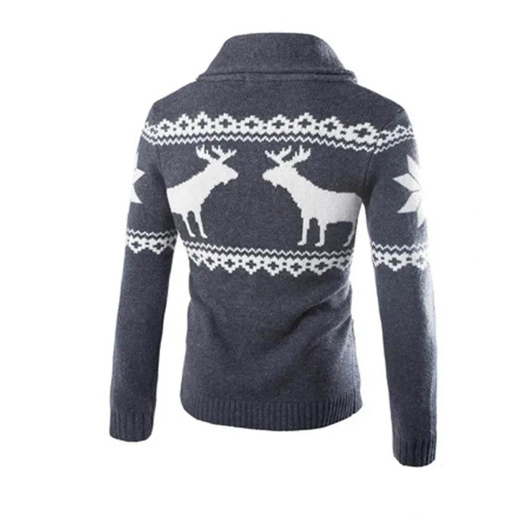 Men's fawn Deer Button Christmas cardigan sweater - EX-STOCK Canada