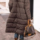 Classy Fleece lined Long Hooded Puffer Winter coat for women - EX-STOCK Canada