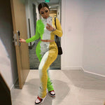 Tie-Dye 2pcs Women Long sleeve Drawstring Sweatsuit Outfit set - EX-STOCK Canada