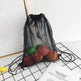 Reusable Shopping Bags Mesh Drawstring Transparent Handbag - EX-STOCK Canada