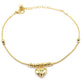Fashionable Golden Heart-shaped Pendant Anklet - EX-STOCK Canada