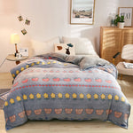 Plush Thick Snowflake Duvet Cover Single Piece Flannel EX-STOCK Canada 