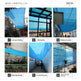 Blue Outdoor Shade Net with Grommets, 2 m × 2 m to 6 m × 8 m