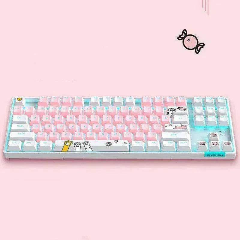 87 Key Rgb Light Effect Green Axis Portable Mechanical Keyboard - EX-STOCK Canada