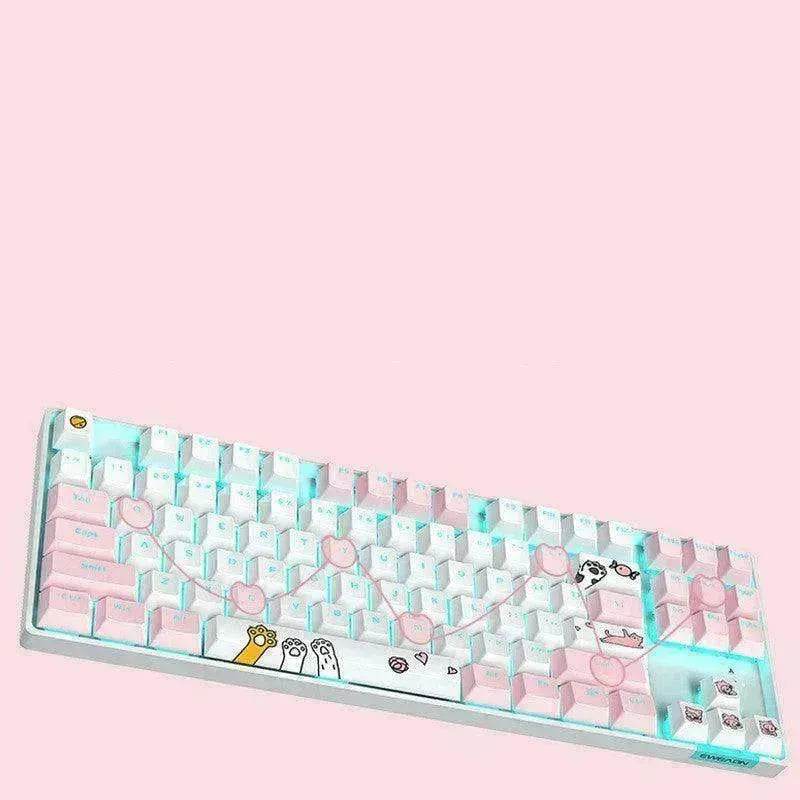 87 Key Rgb Light Effect Green Axis Portable Mechanical Keyboard - EX-STOCK Canada