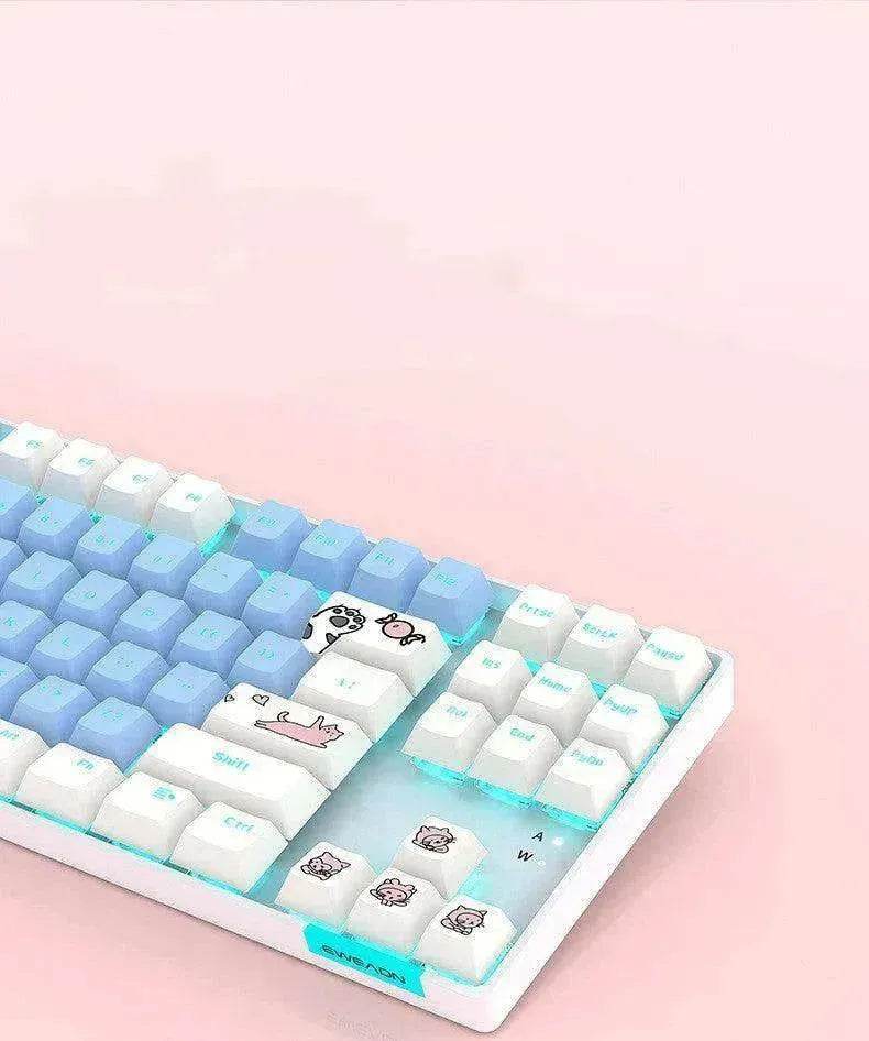 87 Key Rgb Light Effect Green Axis Portable Mechanical Keyboard - EX-STOCK Canada