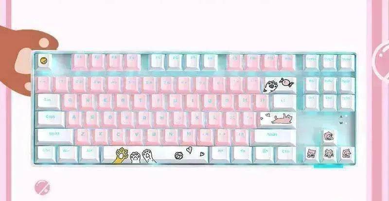 87 Key Rgb Light Effect Green Axis Portable Mechanical Keyboard - EX-STOCK Canada