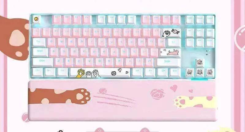 87 Key Rgb Light Effect Green Axis Portable Mechanical Keyboard - EX-STOCK Canada