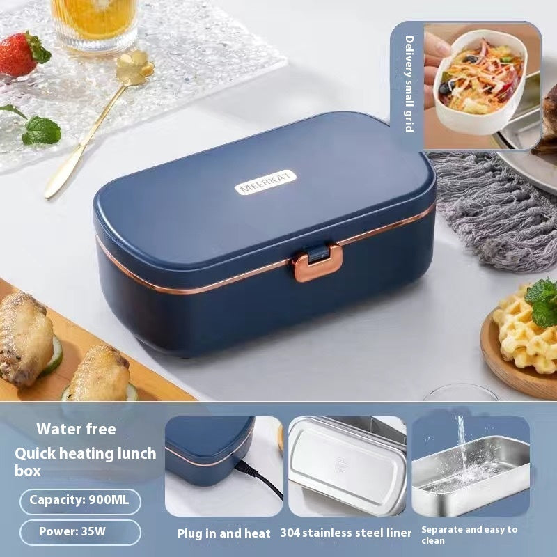 Mini Heating Insulated Lunch Box Plug-in Electric Office Worker Student Bento Stainless Steel Liner Gift EX-STOCK