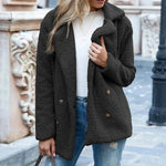 Lapel Winter Fleece Fluffy Jacket Cardigan Sweater for women - EX-STOCK Canada