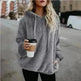 Women's Polerones Fleece Hoodie Pullover fall Winter Zipper Pocket Sweatshirt - EX-STOCK CANADA