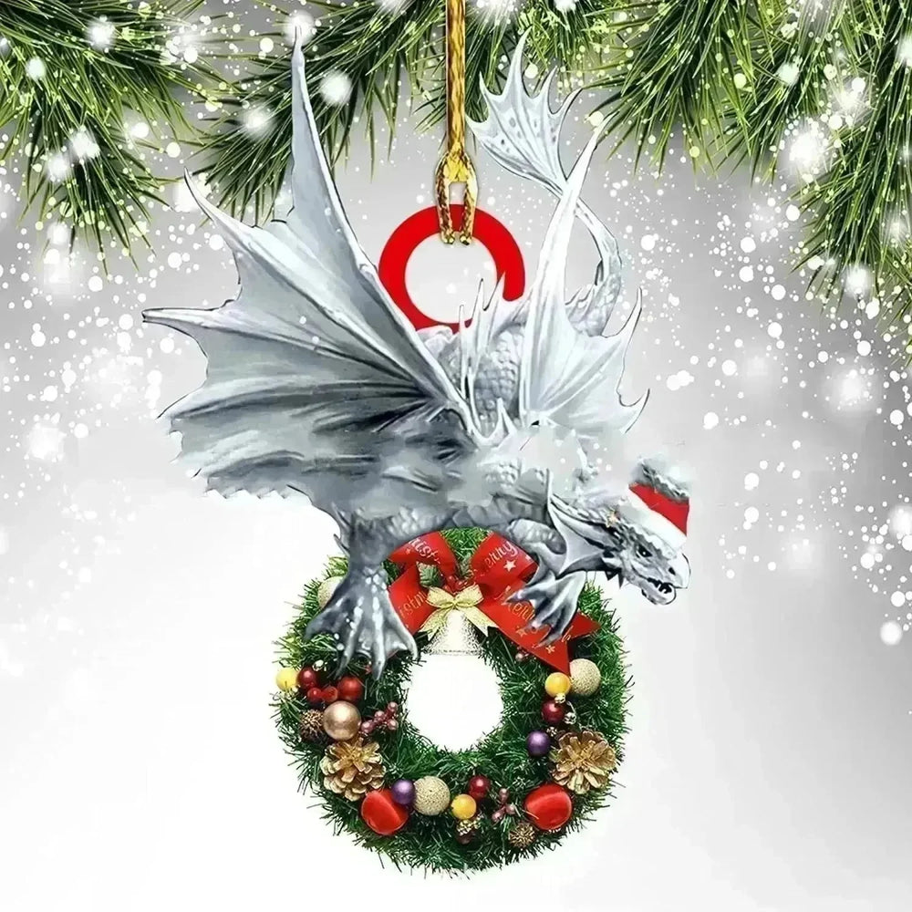 Dinosaur Dragon Egg Christmas Decorations Pendant Acrylic - EX-STOCK CANADA