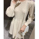 Autumn Winter Knitted Slim Fit Round neck Mini Flared Sweater dress - EX-STOCK Canada