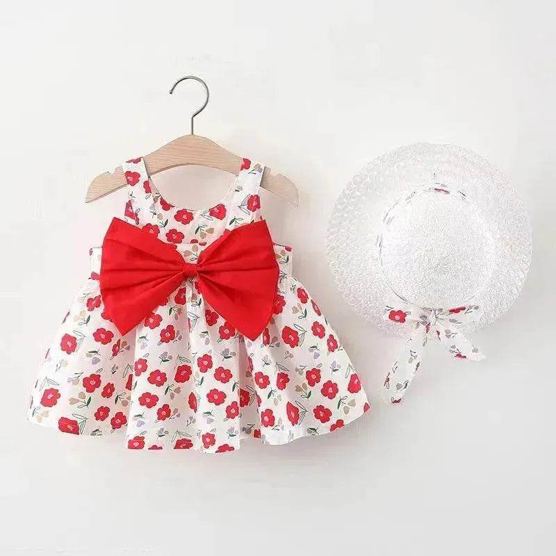 Casual Newborn Baby girl Printed Bow Princess Dress - EX-STOCK Canada