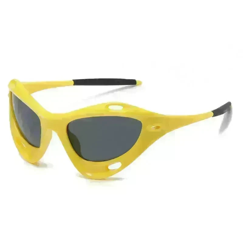 Fashion Large Frame Cat Eye Personality Hollow Out Cycling Sunglasses for Men - EX-STOCK CANADA