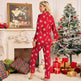Holiday Pajamas Women's Lapel Cardigan Long Sleeve Pants Suit Women's EX-STOCK Canada 