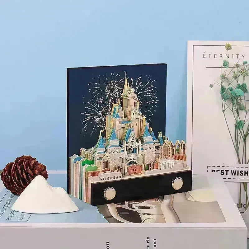 Three-dimensional Note Paper Carving Model Fairy Tale Castle Art - EX-STOCK CANADA