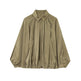 Women's Loose Pleated Zip-Front Jacket – Balloon Sleeves, 6 Colours | Sizes XS–XL
